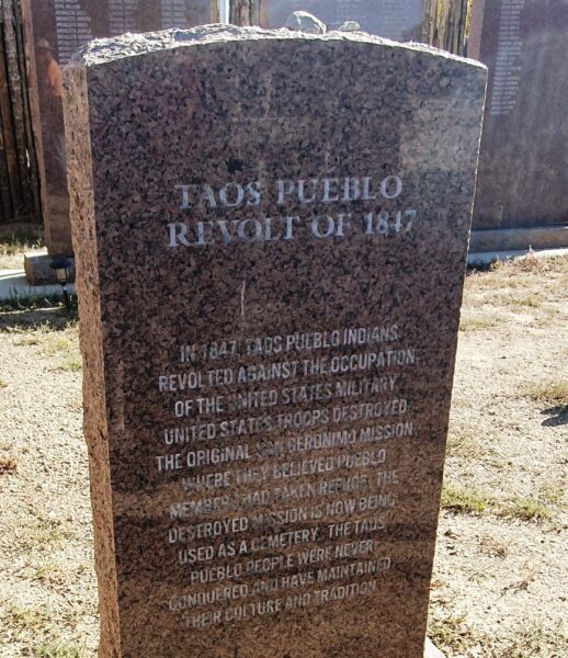 TAOS PUEBLO VETERNS MEMORIAL STONE B