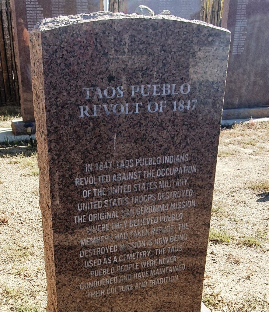TAOS PUEBLO VETERNS MEMORIAL STONE B