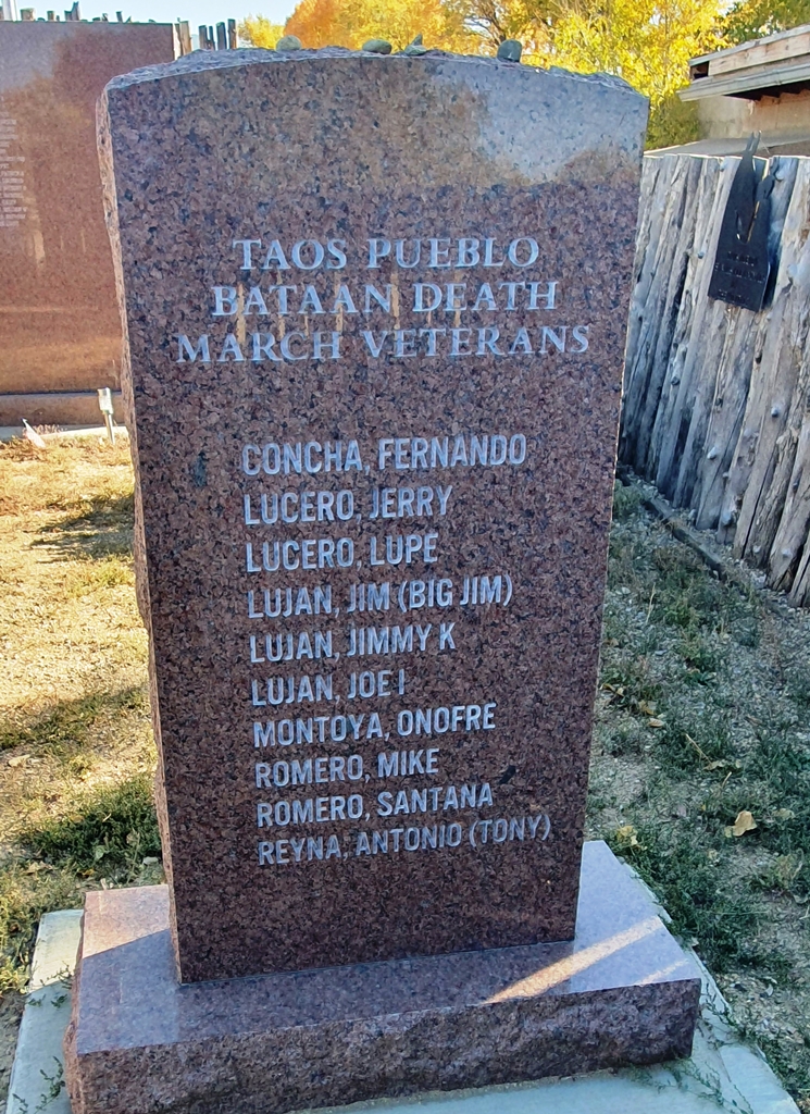 TAOS PUEBLO VETERNS MEMORIAL STONE A