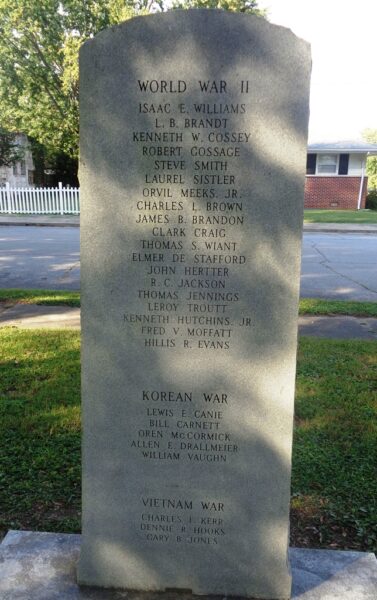 POPE COUNTY ULTIMATE SACRIFICE VETERANS MEMORIAL BACK