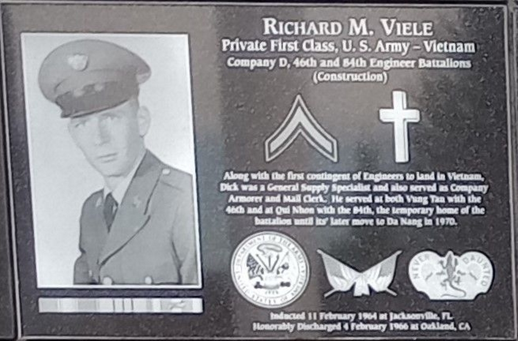 RICHARD M. VIELE WAR MEMORIAL PLAQUE