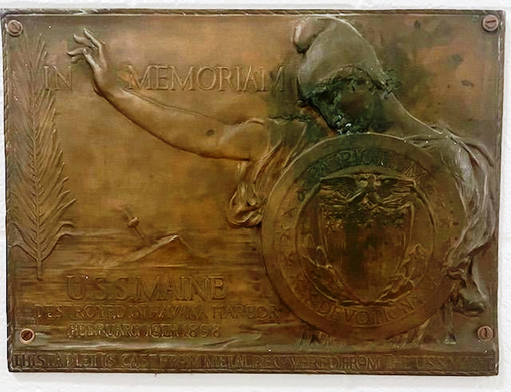 MEDINA U.S.S. MAINE WAR MEMORIAL PLAQUE