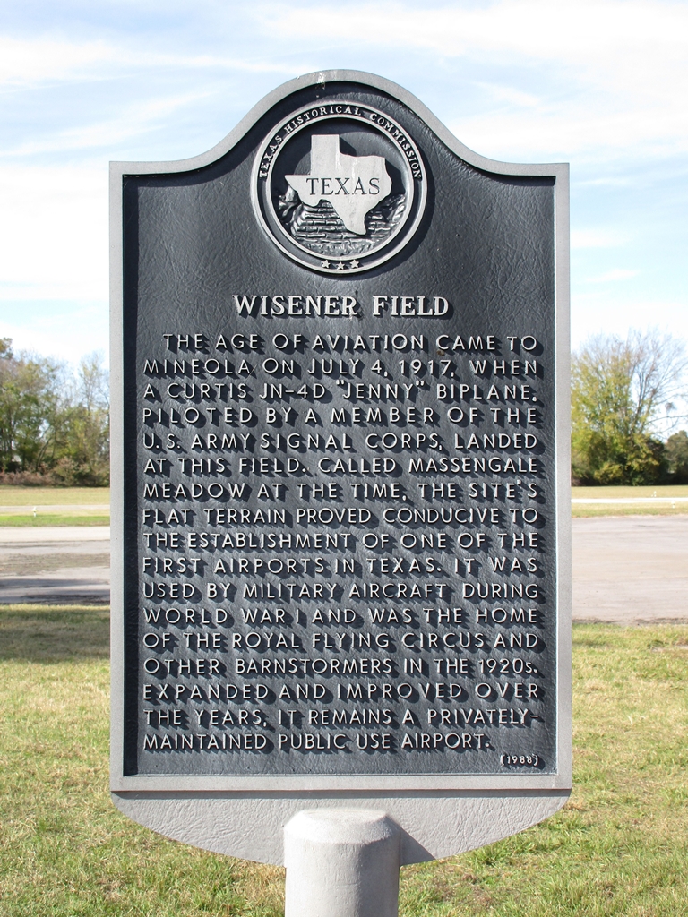 WISENER FIELD WAR MEMORIAL MARKER