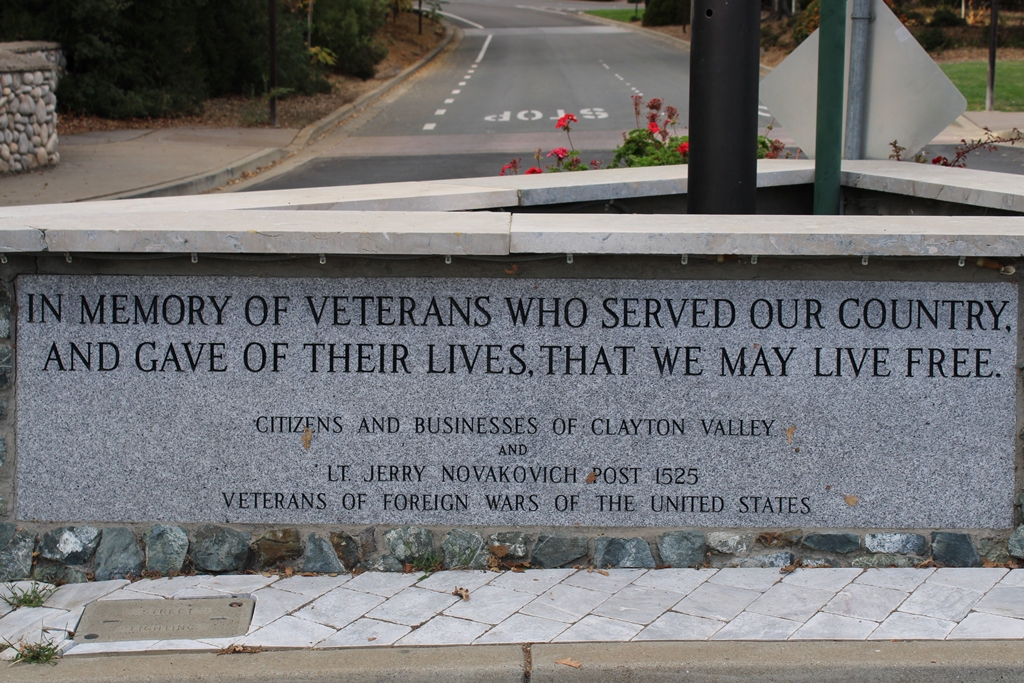 CLAYTON VALLEY SUPREME SACRIFICE WAR MEMORIAL CLOSE-UP