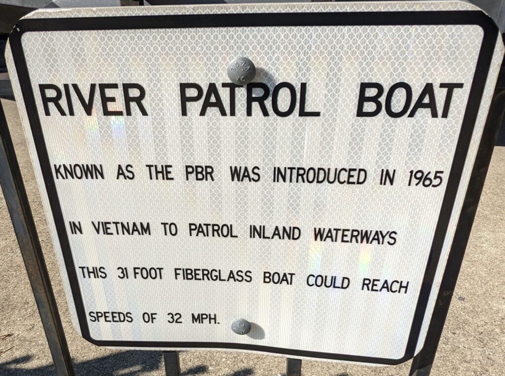KENNER RIVER PATROL BOAT WAR MEMORIAL PLAQUE