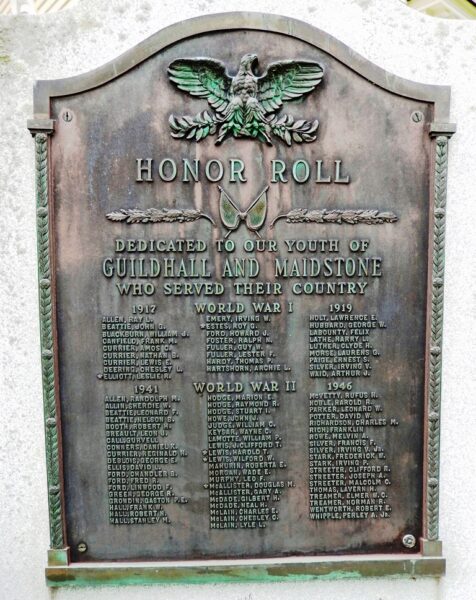 GUILDHALL AND MAIDSTONE WORLD WARS HONOR ROLL MEMORIAL PLAQUE