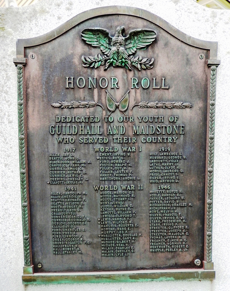 GUILDHALL AND MAIDSTONE WORLD WARS HONOR ROLL MEMORIAL PLAQUE