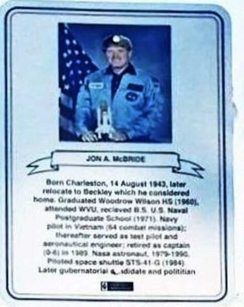 JON A. MCBRIDE WAR MEMORIAL PLAQUE