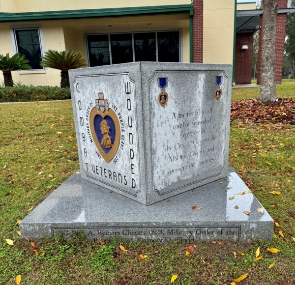 ALACHUA COUNTY COMBAT WOUNDED VETERANS MEMORIAL FRONT