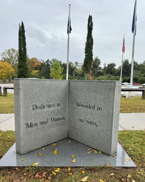 ALACHUA COUNTY COMBAT WOUNDED VETERANS MEMORIAL BACK