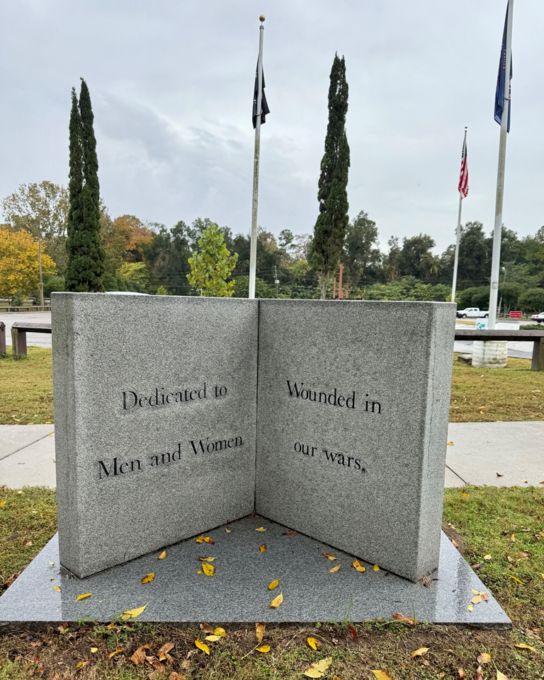 ALACHUA COUNTY COMBAT WOUNDED VETERANS MEMORIAL BACK