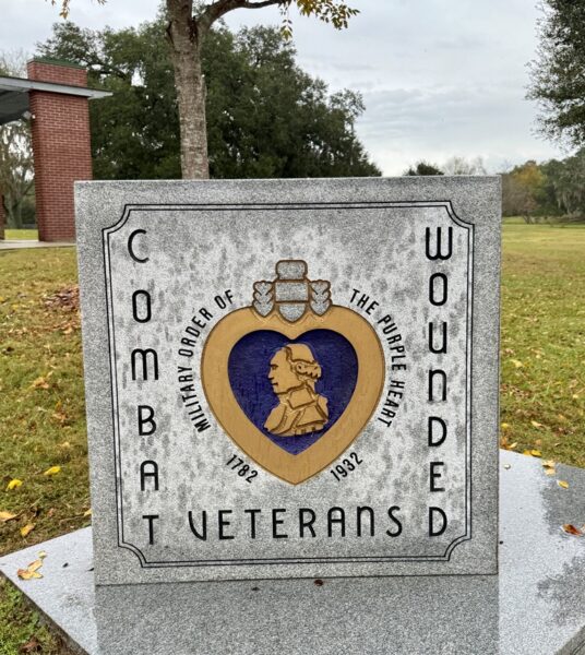 ALACHUA COUNTY COMBAT WOUNDED VETERANS MEMORIAL SIDE A