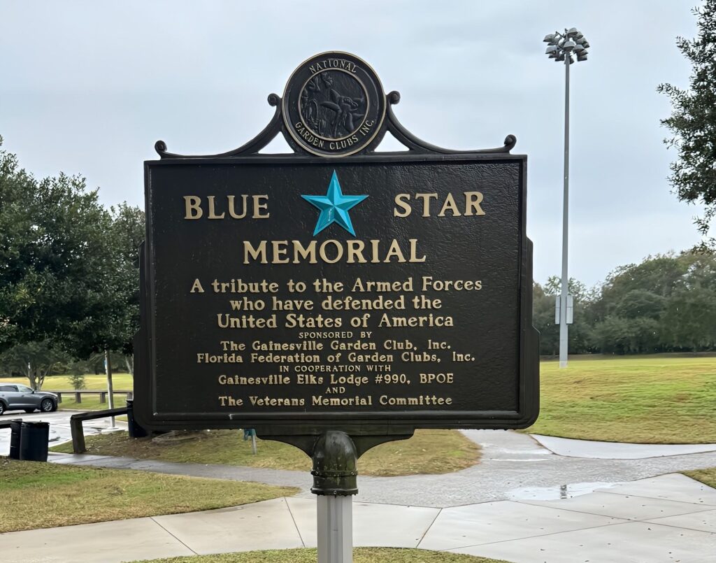 GAINESVILLE BLUE STAR MEMORIAL MARKER