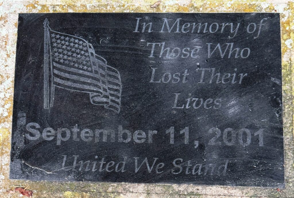 ALACHUA COUNTY SEPTEMBER 11, 2001 MEMORIAL PLAQUE