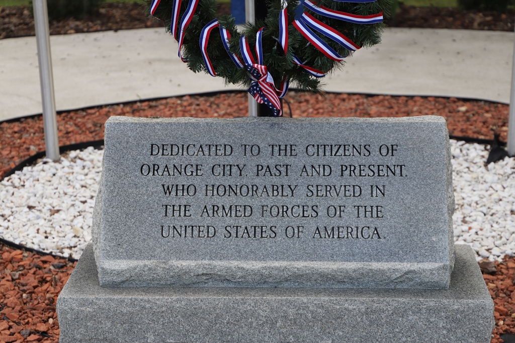 ORANGE CITY VETERANS MEMORIAL STONE A
