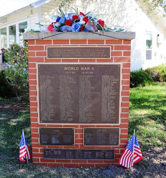 CEDAR KEY WAR VETERANS MEMORIAL