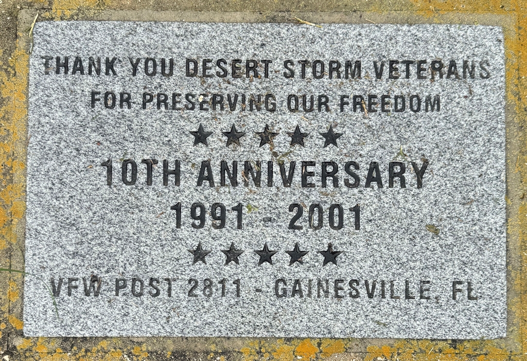 VFW POST 2811 DESERT STORM VETERNS MEMORIAL FLAGPOLE STONE