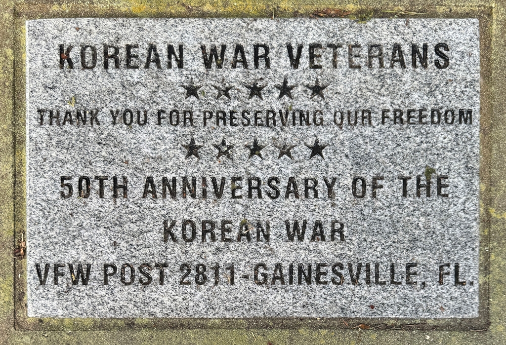 VFW POST 2811 KOREAN WAR VETERANS MEMORIAL TREE STONE