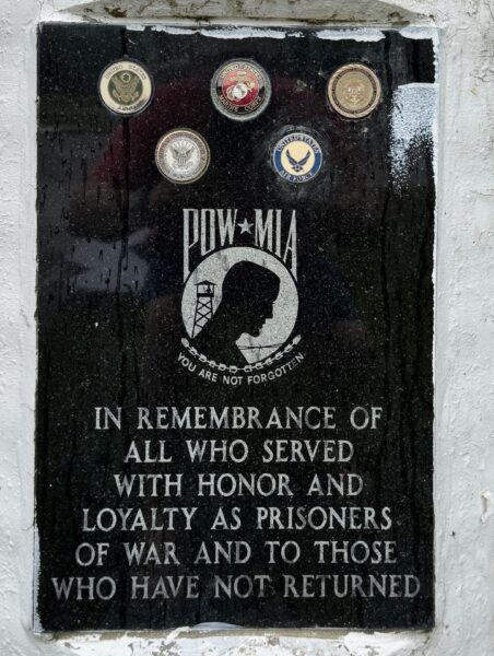 ALACHUA COUNTY POW MIA WAR MEMORIAL FLAGPOLE PLAQUE