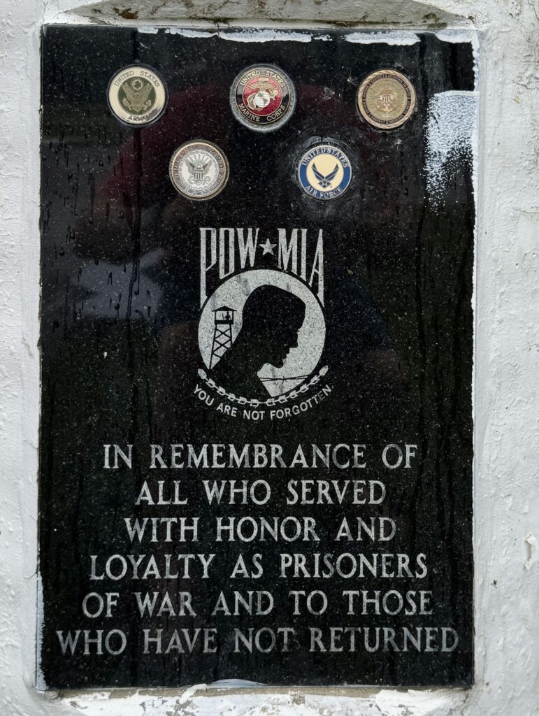 ALACHUA COUNTY POW MIA WAR MEMORIAL FLAGPOLE PLAQUE