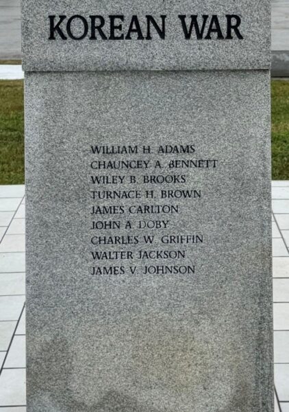 ALACHUA COUNTY KOREAN WAR VETERANS MEMORIAL SIDE A