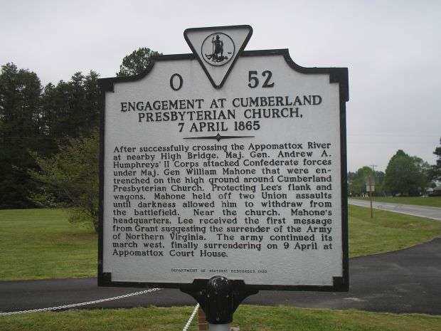 ENGAGEMENT AT CUMBERLAND PRESBYTERIAN CHURCH MEMORIAL MARKER