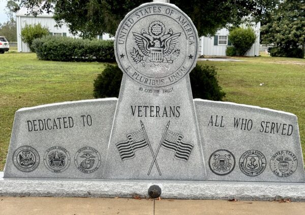 AMERICAN LEGION POST #230 VETERANS MEMORIAL CLOSE-UP