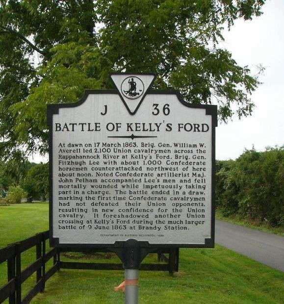 BATTLE OF KELLY’S FORD WAR MEMORIAL MARKER