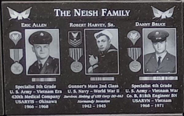 THE NEISH FAMILY WAR MEMORIAL PLAQUE