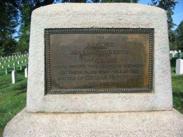 SECOND MASSACHUSETTS INFANTRY AT CEDAR MOUNTAIN WAR MEMORIAL