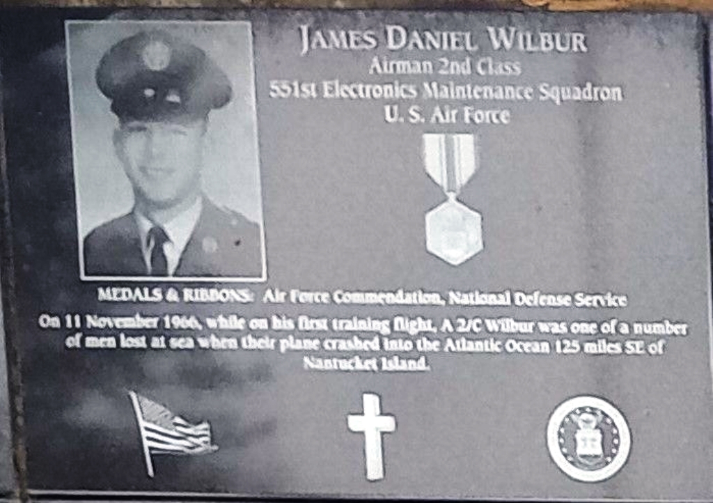 JAMES DANIEL WILBUR MEMORIAL PLAQUE