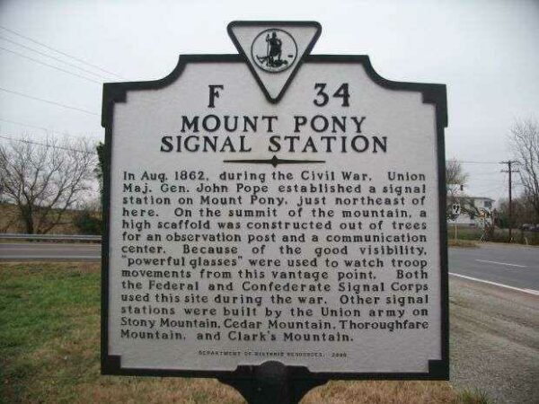 MOUNT PONY SIGNAL STATION WAR MEMORIAL MARKER