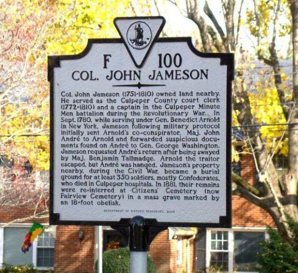 COL. JOHN JAMESON WAR MEMORIAL MARKER