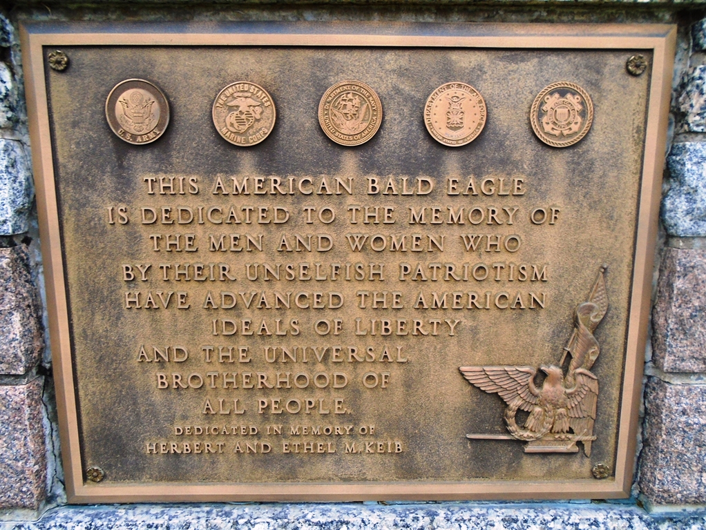 AMERICAN BALD EAGLE VETERANS MEMORIAL PLAQUE