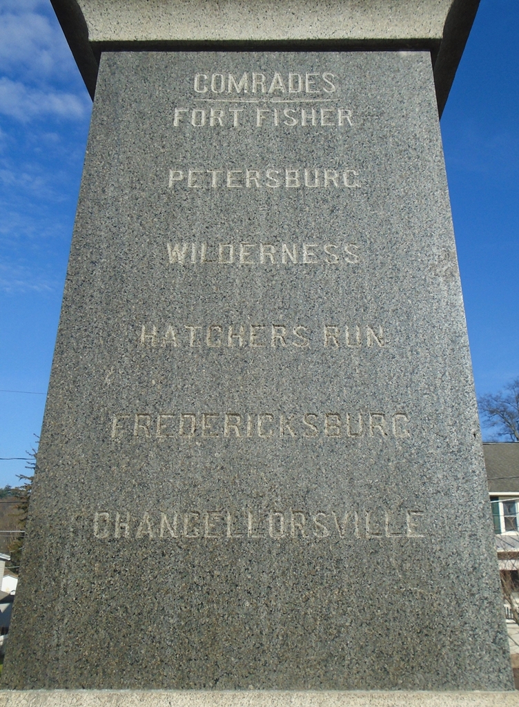 G.A.R. POST 170 CIVIL WAR MEMORIAL SIDE C