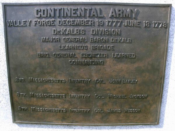 CONTINENTAL ARMY REVOLUTIONARY WAR MEMORIAL PLAQUE
