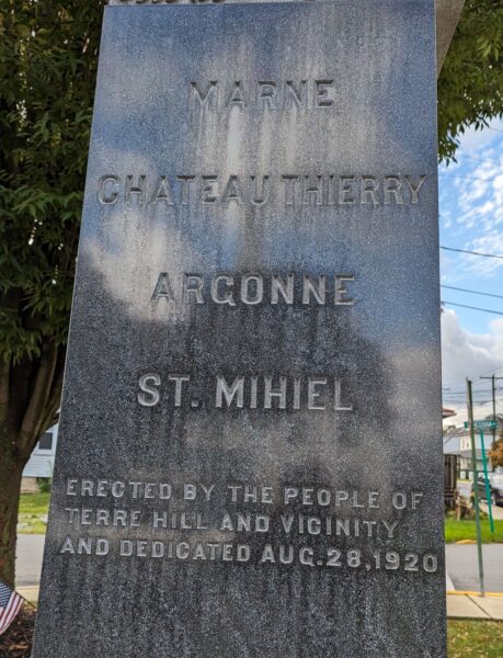 TERRE HILL AND VICINITY WORLD WAR MEMORIAL SIDE D