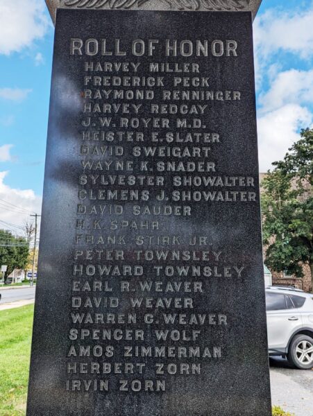 TERRE HILL AND VICINITY WORLD WAR MEMORIAL SIDE C