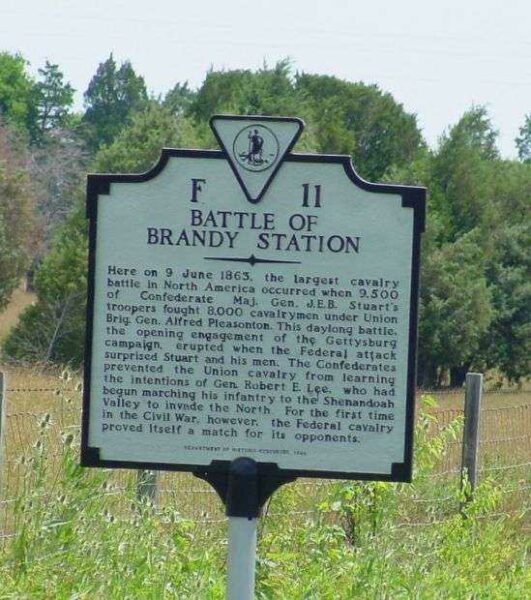 BATTLE OF BRANDY STATION WAR MEMORIAL MARKER