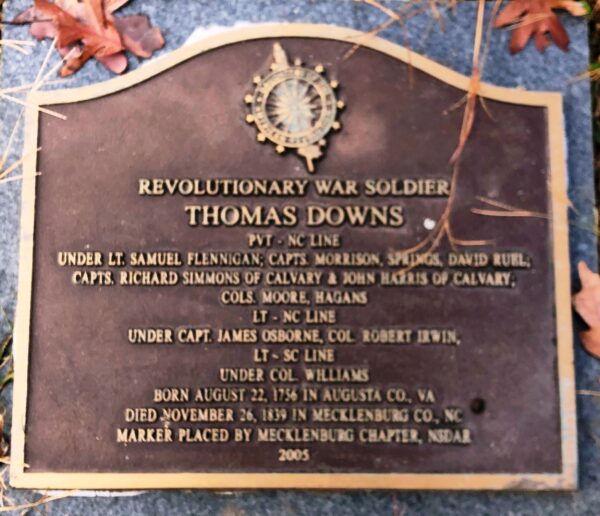 DAVID REA REVOLUTIONARY WAR SOLDIERS MEMORIAL PLAQUE