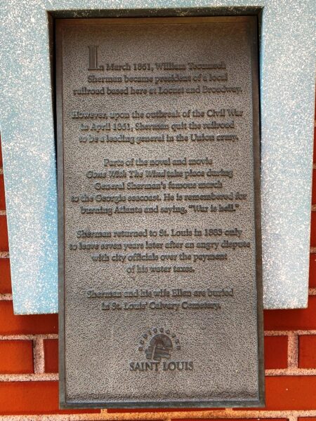 WILLIAM TECUMSEH SHERMAN WAR MEMORIAL STONE