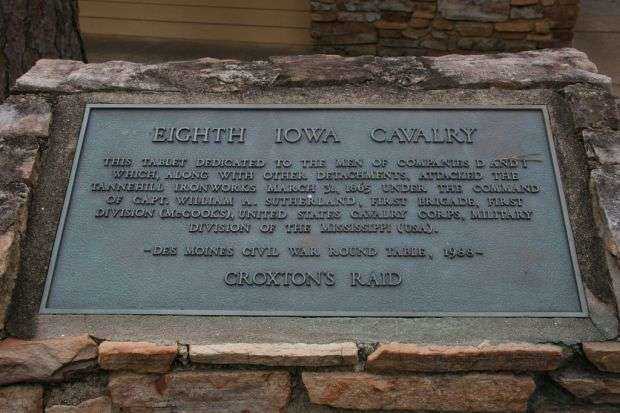 EIGHT IOWA CAVALRY WAR MEMORIAL PLAQUE