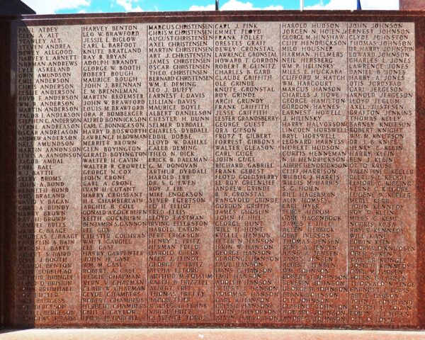 EMMET COUNTY WAR VETERANS MEMORIAL LEFT STONE