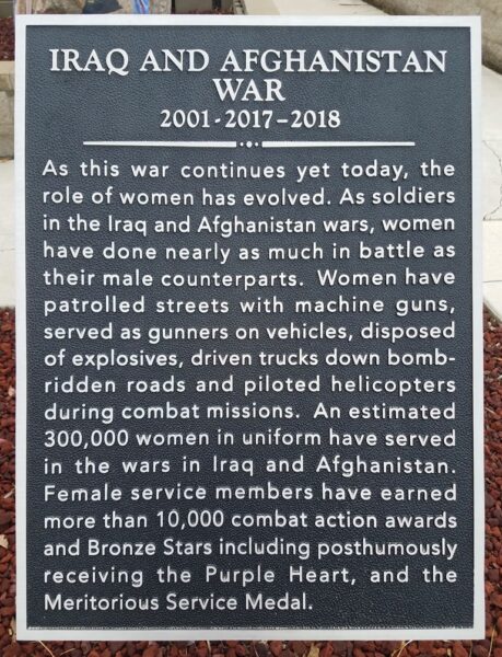IRAQ AND AFGHANISTAN WAR 2001-2017-2017 MEMORIAL PLAQUE