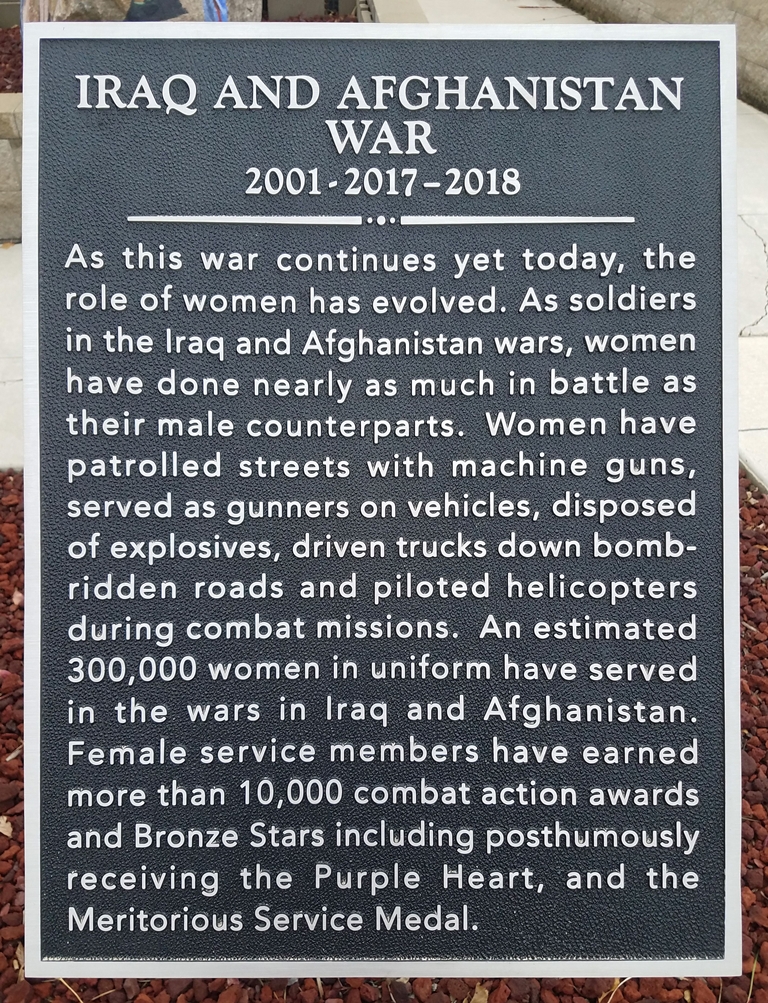 IRAQ AND AFGHANISTAN WAR 2001-2017-2017 MEMORIAL PLAQUE