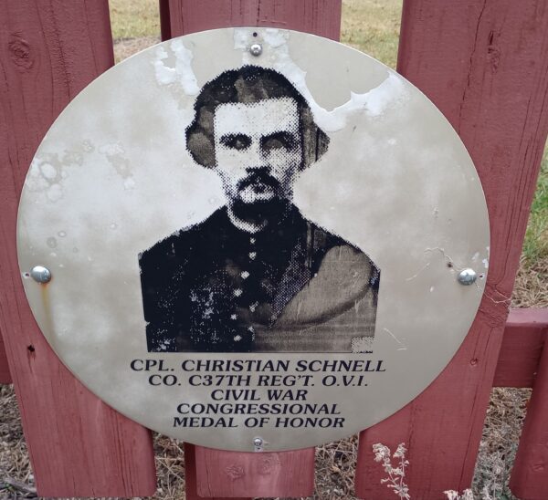 CPL. CHRISTIAN SCHNELL MEDAL OF HONOR WAR MEMORIAL PLAQUE