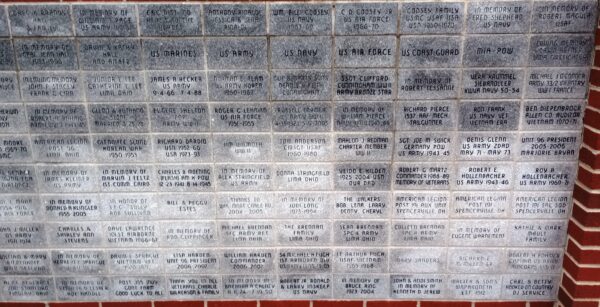 AMERICAN LEGION POST NO. 96 VETERANS MEMORIAL WALL SECTION C