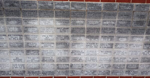 AMERICAN LEGION POST NO. 96 VETERANS MEMORIAL WALL SECTION B