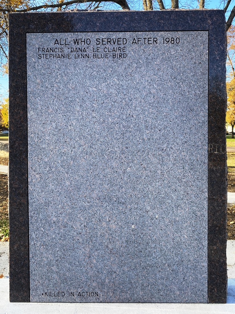 BONESTEEL WAR VETERANS MEMORIAL STONE E