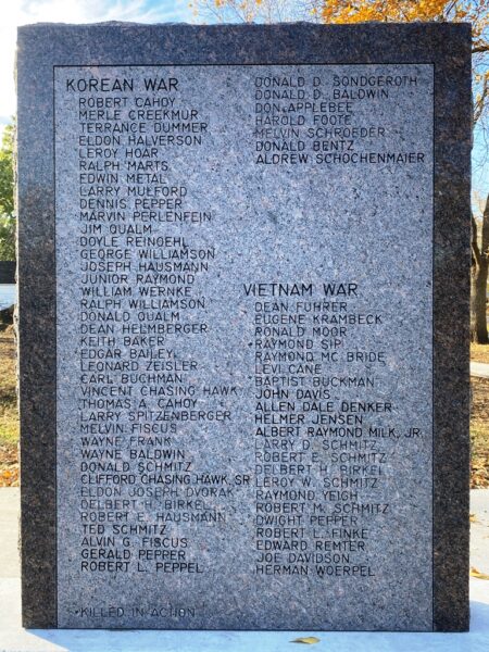 BONESTEEL WAR VETERANS MEMORIAL STONE D